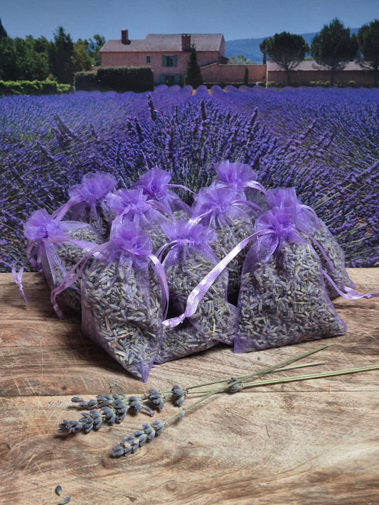Geurzakjes met biologische lavendel uit de Provence - 12 stuks lila