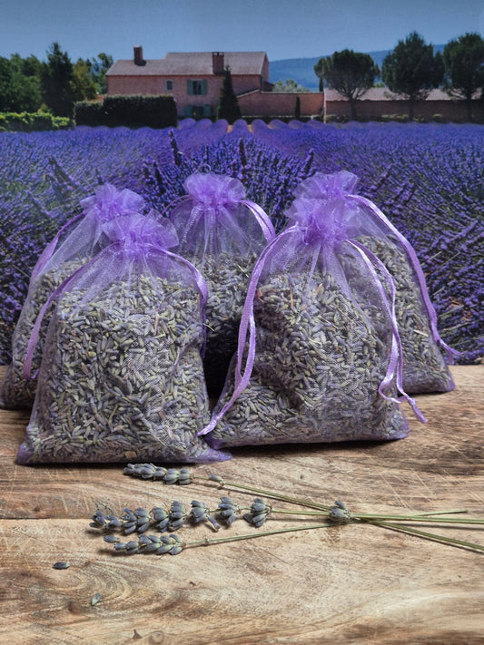 Geurzakjes met biologische lavendel uit de Provence - 6 stuks lila